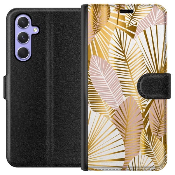 Kompatibel Tegnebogsetui til Samsung Galaxy A54 Guld