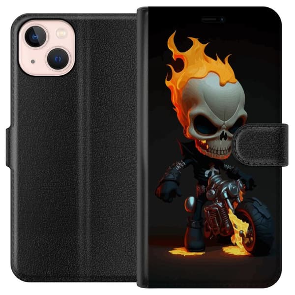 Kompatibelt Plånboksfodral till Apple iPhone 13 mini Döskalle Motor