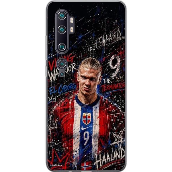 Kompatibelt Mobildeksel til Xiaomi Mi Note 10 Pro Erling Haaland graffiti