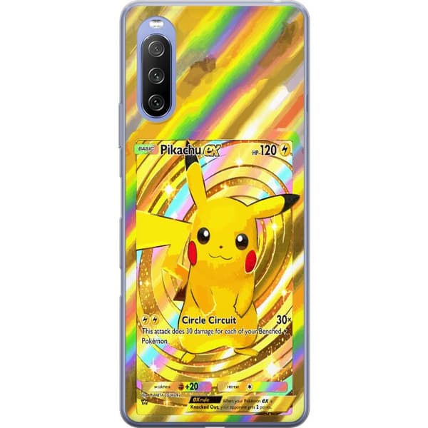 Kompatibelt Mobildeksel til Sony Xperia 10 III Lite Blank Pikachu EX-design med samlebåndsfølelse