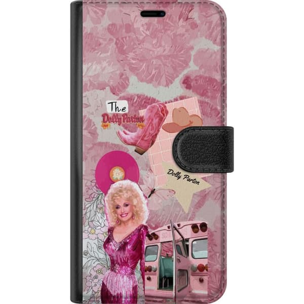 Kompatibel Tegnebogsetui til Google Pixel 9a Dolly Parton rosa countrycollage