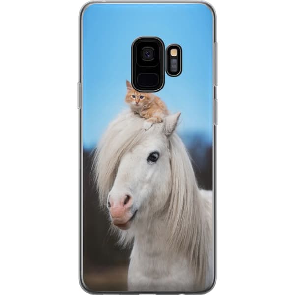 Kompatibelt Mobildeksel til Samsung Galaxy S9 Hest & Katt