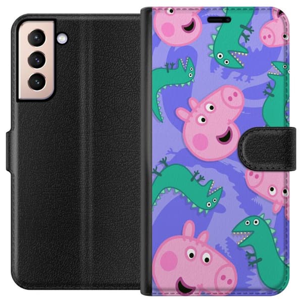 Kompatibelt Lommeboketui til Samsung Galaxy S21 Greta Gris