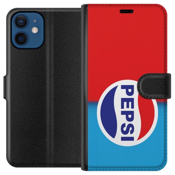 Kompatibelt Plånboksfodral till Apple iPhone 12 Ikoniskt Pepsi-design