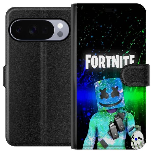 Kompatibel Tegnebogsetui til Google Pixel 11 Pro Farverig maskeradefigur med glitrende hjelm mod mørk baggrund
