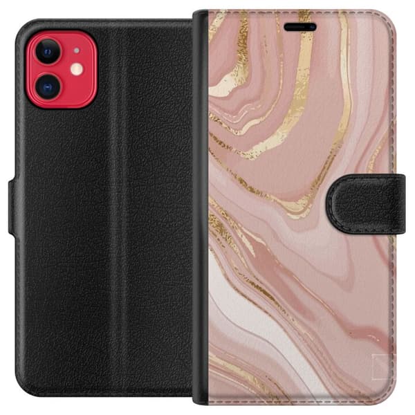 Kompatibelt Plånboksfodral till Apple iPhone 11 Marmor Guld