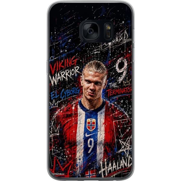 Kompatibelt Mobildeksel til Samsung Galaxy S7 Erling Haaland graffiti