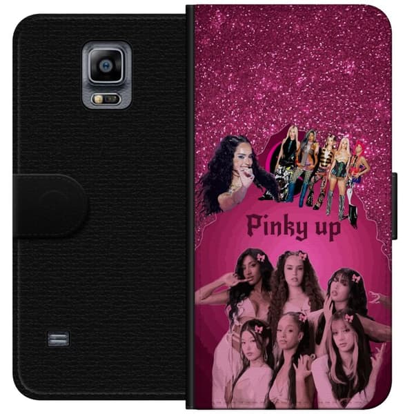 Kompatibel Tegnebogsetui til Samsung Galaxy Note 4 Rosa KATSEYE-collage med glitrende detaljer, rosetter og typografiske elementer