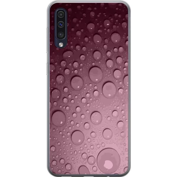 Kompatibelt Mobildeksel til Samsung Galaxy A50 Rosa vattendroppar