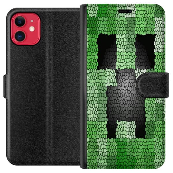 Kompatibelt Plånboksfodral till Apple iPhone 11 Creeper / Minecraft