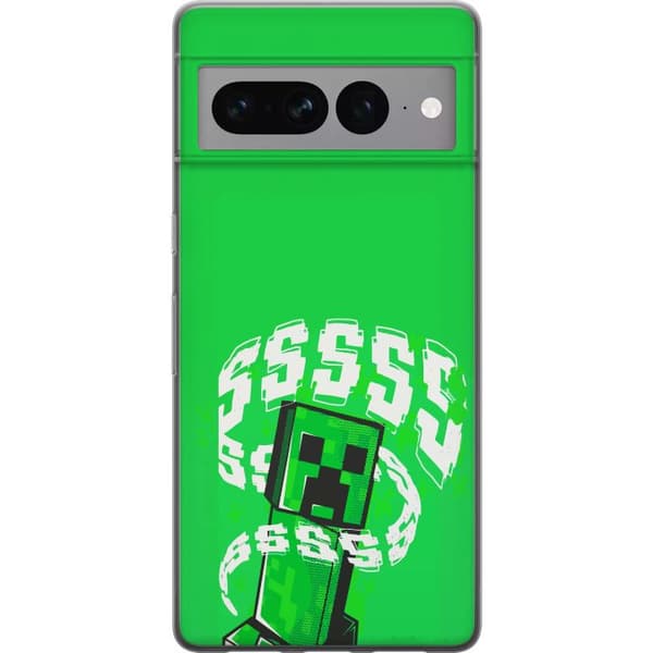 Yhteensopiva Puhelinkuori Google Pixel 7 Pro Grön pixelfigur