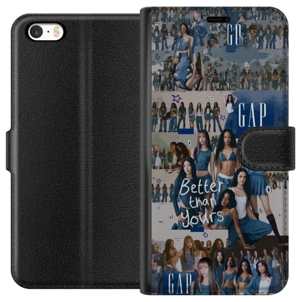 Yhteensopiva Lompakkokotelo Apple iPhone 5s KATSEYE denim collage