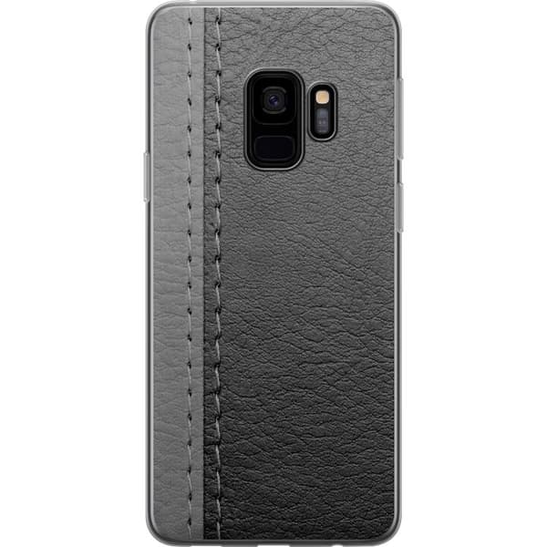 Kompatibelt Mobildeksel til Samsung Galaxy S9 Sort & Grå Lær
