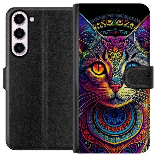 Kompatibelt Lommeboketui til Samsung Galaxy S23+ Katt