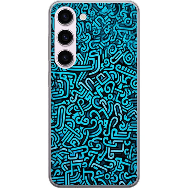 Kompatibelt Mobildeksel til Samsung Galaxy S23 Blå abstrakt graffiti