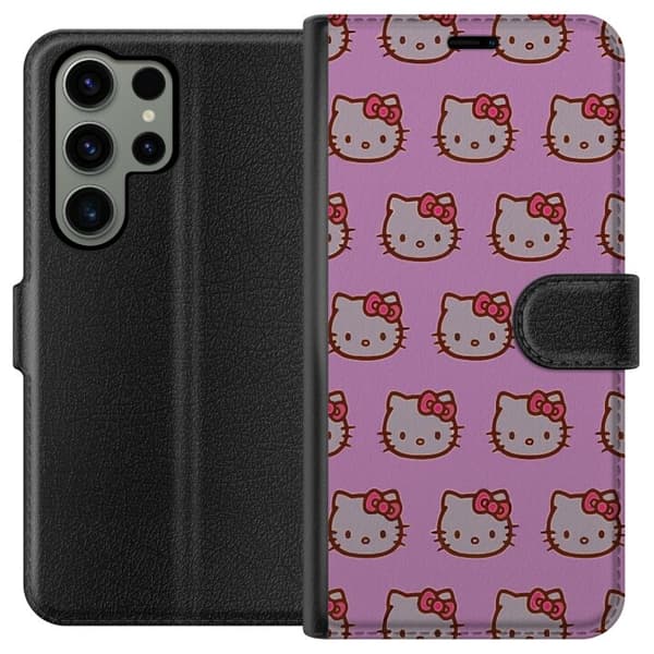 Kompatibel Tegnebogsetui til Samsung Galaxy S23 Ultra Hello Kitty