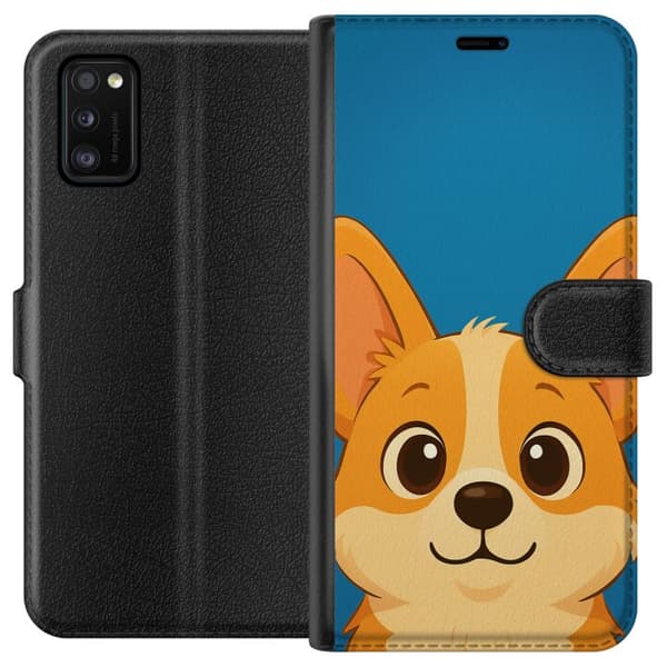 Kompatibel Tegnebogsetui til Samsung Galaxy A41 Hello Corgi