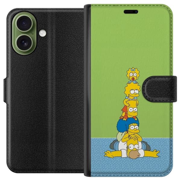 Kompatibel Tegnebogsetui til Apple iPhone 17 Simpsonfamiljen staplad