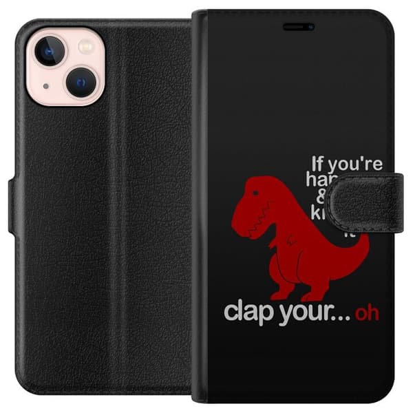 Kompatibelt Plånboksfodral till Apple iPhone 13 mini Dinosaurie