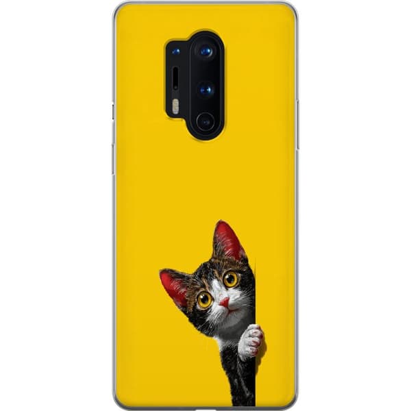 Kompatibelt Mobildeksel til OnePlus 8 Pro Søtt kattemotiv med stilig design