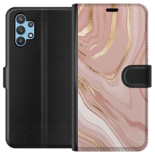 Kompatibelt Plånboksfodral till Samsung Galaxy A32 5G Marmor Rosa