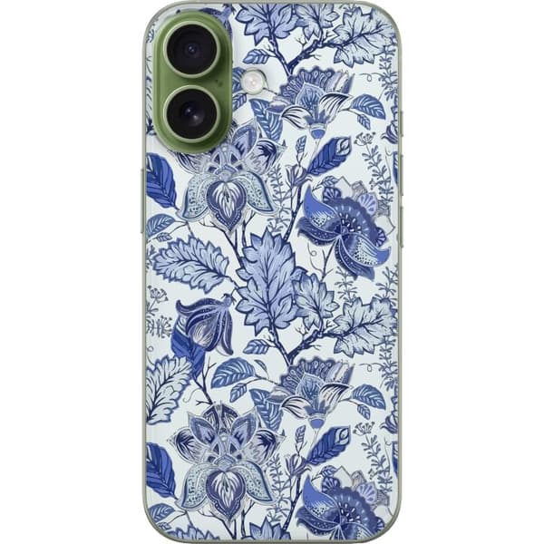Kompatibelt Mobildeksel til Apple iPhone 17 Blomster Blå...