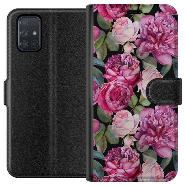 Kompatibelt Lommeboketui til Samsung Galaxy A71 Blomster
