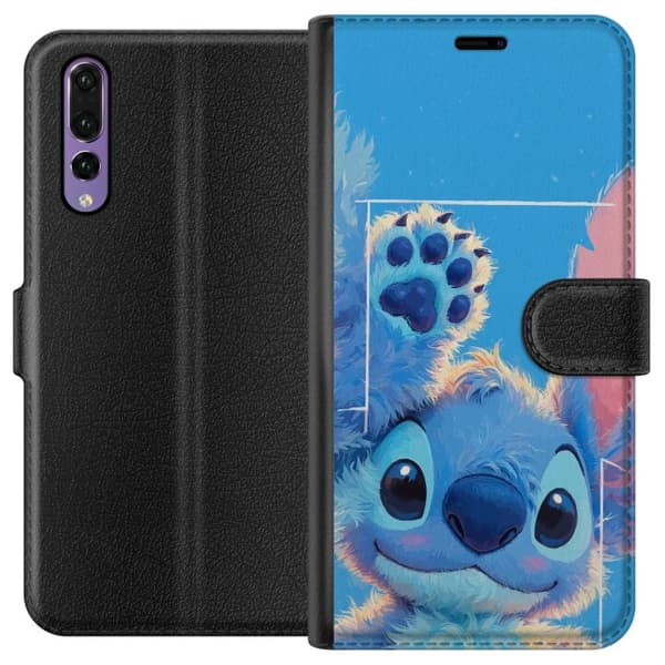 Kompatibelt Plånboksfodral till Huawei P20 Pro Fluffig blå figur