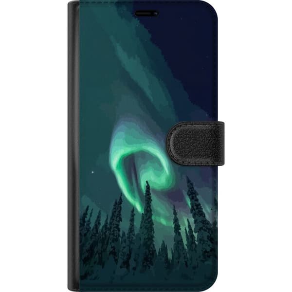 Kompatibelt Lommeboketui til Apple iPhone 17 Norrsken över vinterlandskap