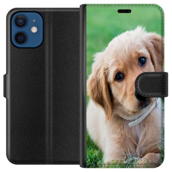 Kompatibel Tegnebogsetui til Apple iPhone 12 mini Hund