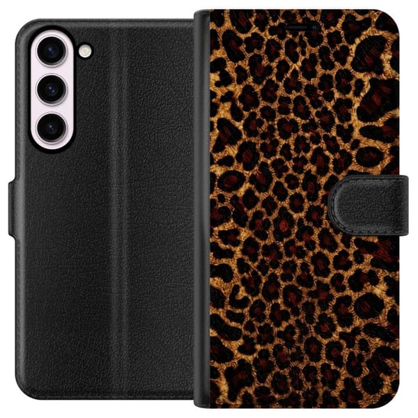 Kompatibelt Plånboksfodral till Samsung Galaxy S23+ Leopard Icon
