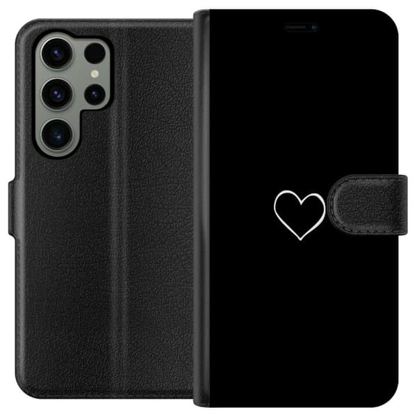 Kompatibel Tegnebogsetui til Samsung Galaxy S23 Ultra Hjerte