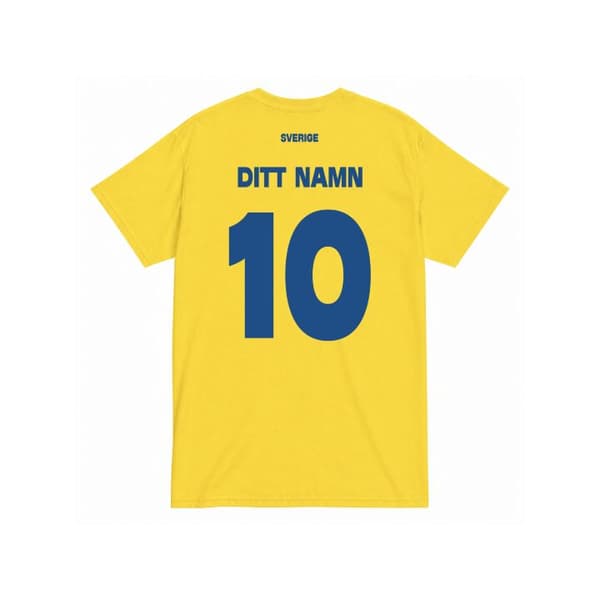 Sverige Supportertröja Barn med Eget Tryck BORTAHEMMA Hemma 110/116