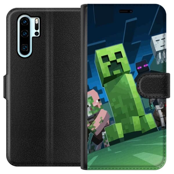Kompatibel Tegnebogsetui til Huawei P30 Pro MineCraft
