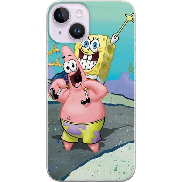 Kompatibel Mobilcover til Apple iPhone 14 SpongeBob Kvadrat