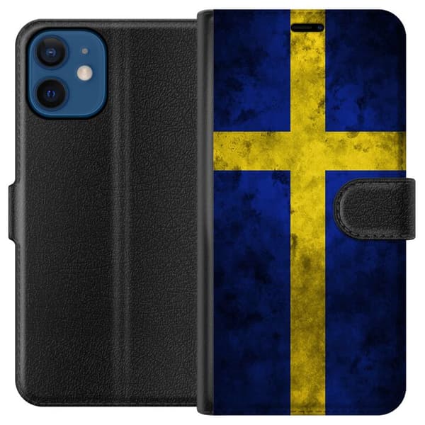 Yhteensopiva Lompakkokotelo Apple iPhone 12 mini Ruotsin Lippu