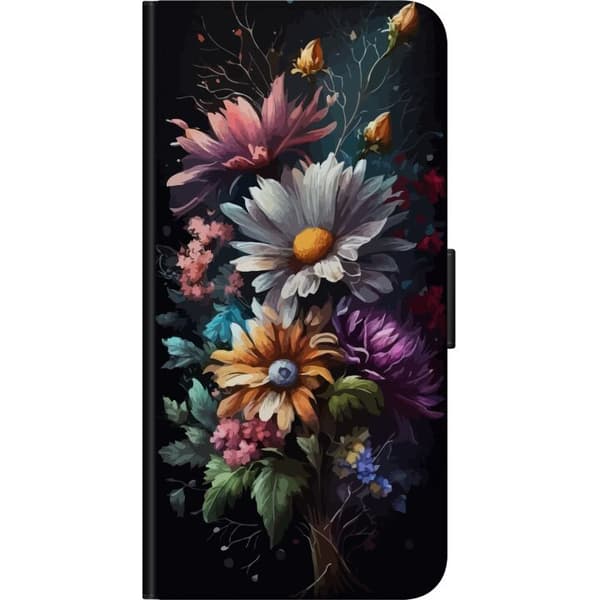Kompatibel Tegnebogsetui til Motorola Moto G9 Play Blomster
