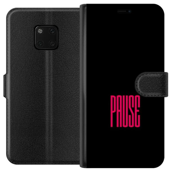 Kompatibel Tegnebogsetui til Huawei Mate 20 Pro Pause text