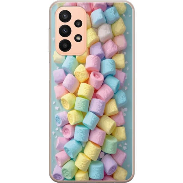 Kompatibelt Mobildeksel til Samsung Galaxy A23 Søt godisdesign med marshmallows