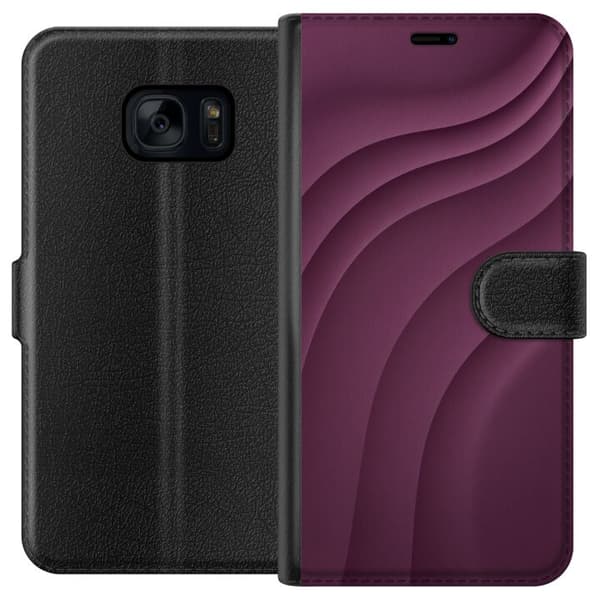 Kompatibelt Lommeboketui til Samsung Galaxy S7 Plommebevegelse