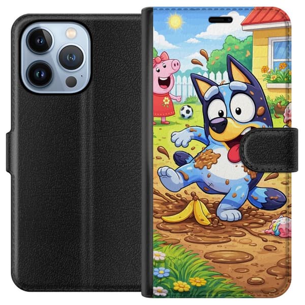 Kompatibelt Lommeboketui til Apple iPhone 13 Pro Blåy