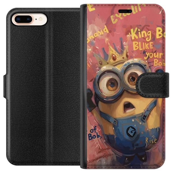 Kompatibel Tegnebogsetui til Apple iPhone 7 Plus Minion Med Krona