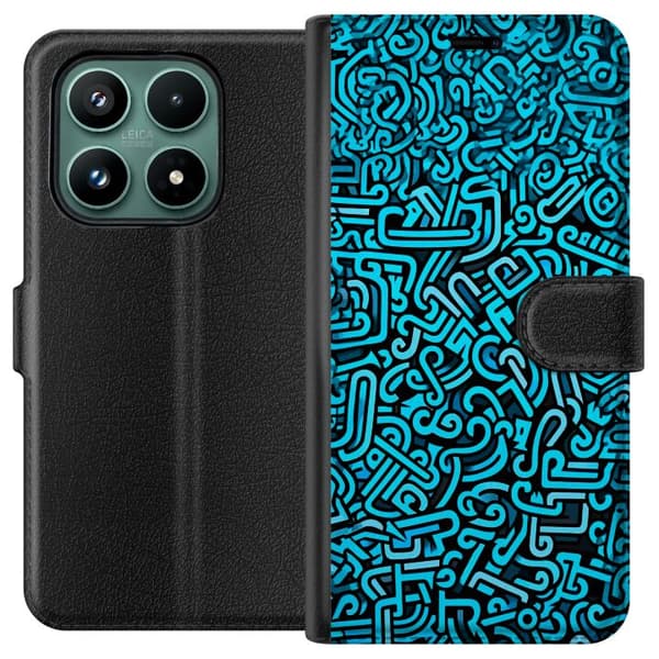 Kompatibel Tegnebogsetui til Xiaomi 17 Blå abstrakt graffiti