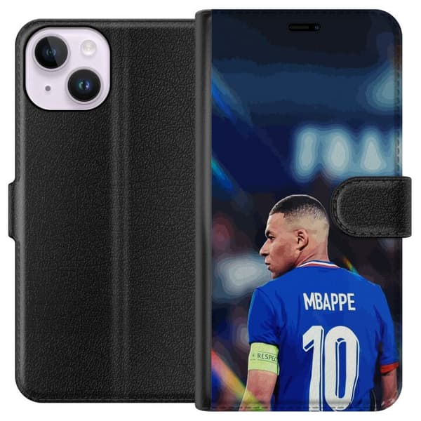Kompatibel Tegnebogsetui til Apple iPhone 14 Kylian Mbappé Frankrike