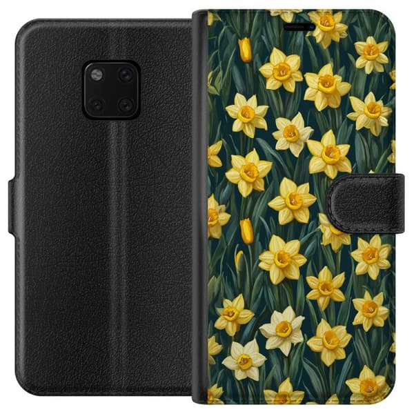 Kompatibel Tegnebogsetui til Huawei Mate 20 Pro Gula påskliljor