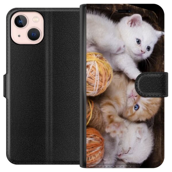 Kompatibelt Plånboksfodral till Apple iPhone 13 mini Katter