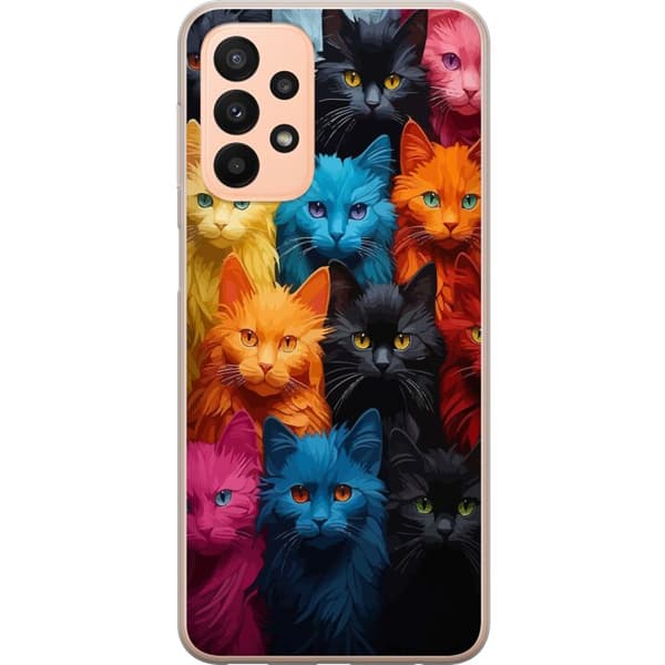 Kompatibelt Mobilskal till Samsung Galaxy A23 Katter