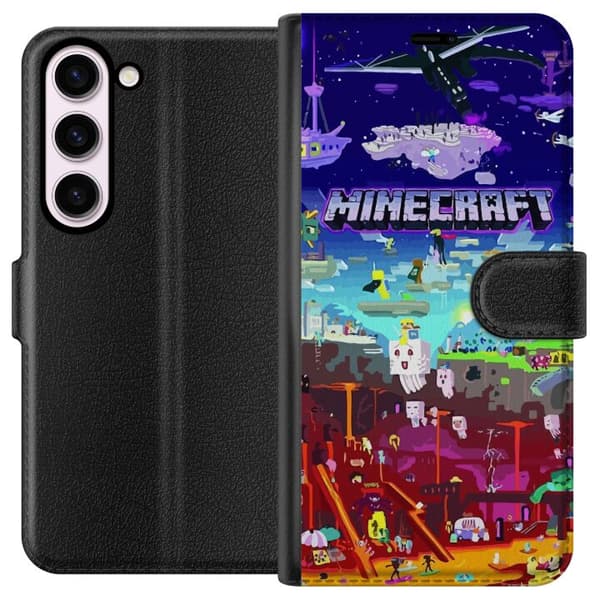 Kompatibel Tegnebogsetui til Samsung Galaxy S23 MineCraft