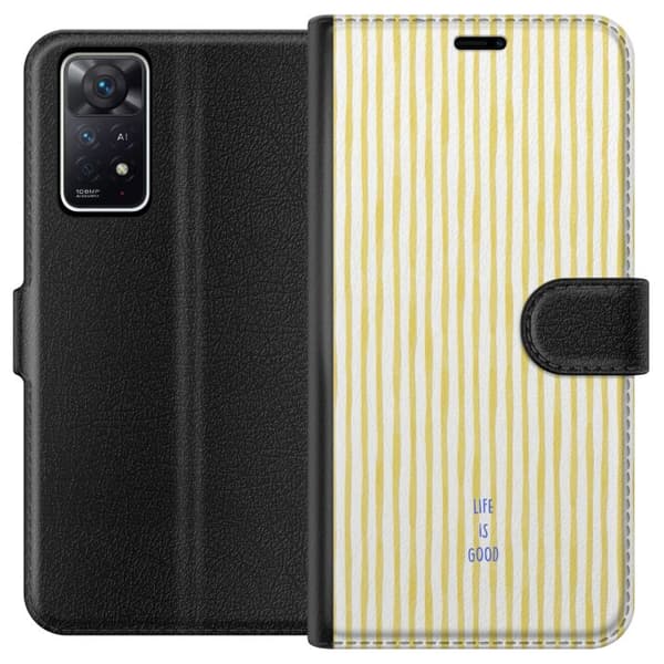 Kompatibel Tegnebogsetui til Xiaomi Redmi Note 11 Pro 5G Rent design med bløde akvarelstriber