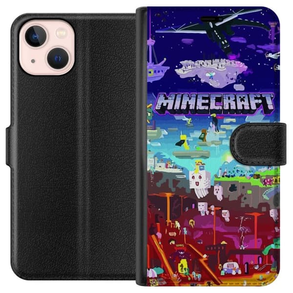 Kompatibel Tegnebogsetui til Apple iPhone 13 Minecraft